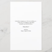 Vintage Rose und Hydrangea Foto Happy Oaster Card (Rückseite)