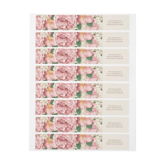 Vintage Rose und Hydrangea-Muster (Bogen)