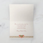 Vintage Rose und Kindertageskarte Karte (Innenseite)