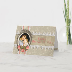 Vintage Rose und Kindertageskarte Karte