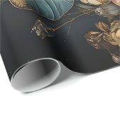 Vintage Rose und Libellen Geschenkpapier (Rolleneckpunkt)