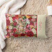 Vintage Rose und Muster für Rose Lendenkissen (Decke)