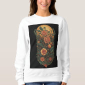 Vintage Rose und Pflanze Sweatshirt (Vorderseite)