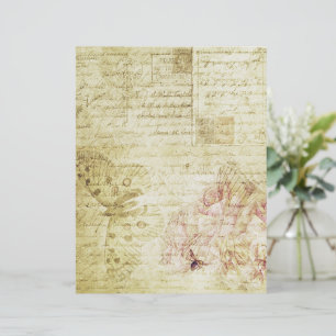 Vintage Rose und Schmetterling