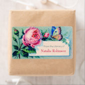 Vintage Rose und Schmetterling-Buchzeichen (Insitu)