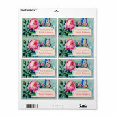 Vintage Rose und Schmetterling-Buchzeichen (Vorne)
