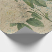 Vintage Rose und Schmetterling Geschenkpapier (Ecke)