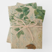 Vintage Rose und Schmetterling Geschenkpapier Set (Beispiel)