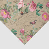 Vintage Rose und Schmetterling Seidenpapier (Detail)