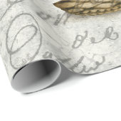 Vintage Rose und Schmetterlinge Ephemera Geschenkpapier (Rolleneckpunkt)