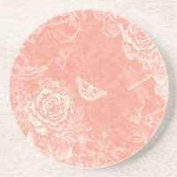Vintage Rose und Schmetterlinge