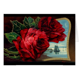 Vintage Rose und Segelboote