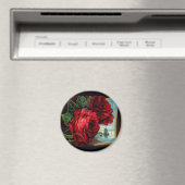 Vintage Rose und Segelboote Magnet (In Situ (Geschirrspüler))