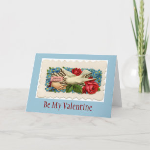 Vintage Rose und Tauben sind mein Valentin Feiertagskarte