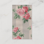Vintage Rose und vertikale Linien Visitenkarte (Rückseite)
