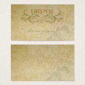 Vintage Rose und wirbelnde Hochzeitsgetränke (Vorne & Hinten)