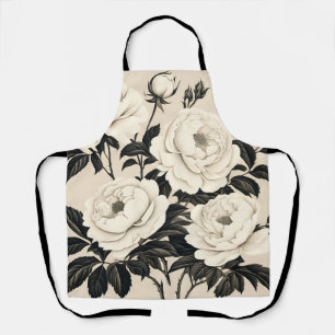 Vintage Rose und Zwiebeln auf Creme Schürze