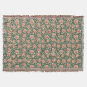 Vintage Rose Vine Pattern Knöchel Decke (Vorderseite)