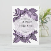 Vintage Rose Vintage Blumen Einladung (Stehend Vorderseite)