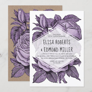 Vintage Rose Vintage Blumen Einladung