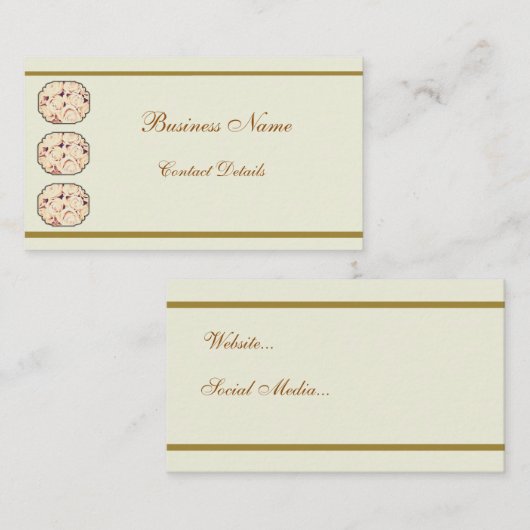 Vintage Rose Visitenkarte (Vorne/Hinten)