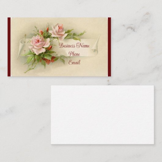 Vintage Rose - Visitenkarte (Vorne/Hinten)