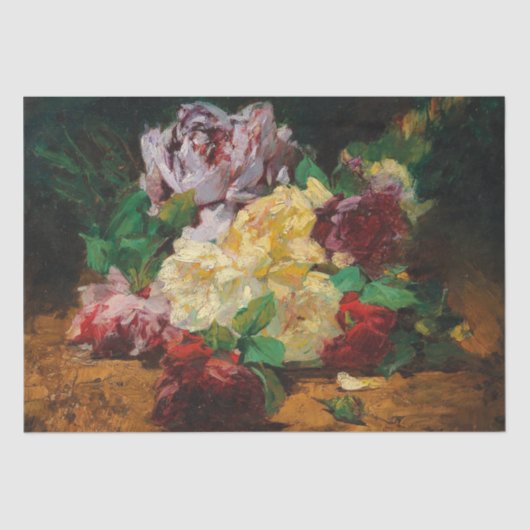 Vintage Rose von Georges Jeannin Seidenpapier (Vorderseite)