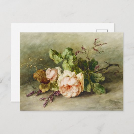 Vintage Rose von Margaretha Roosenboom Postkarte (Vorne/Hinten)