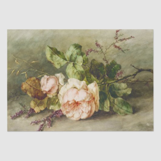 Vintage Rose von Margaretha Roosenboom Seidenpapier (Vorderseite)