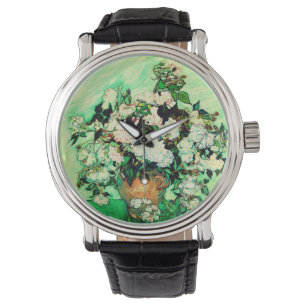 Vintage Rose von Vincent Van Gogh (1890) Armbanduhr