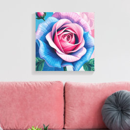 Vintage Rose Wanddekoration Antike Blume Kunst Leinwanddruck