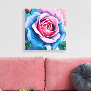 Vintage Rose Wanddekoration Antike Blume Kunst Leinwanddruck