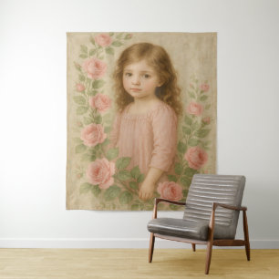 Vintage Rose Wandteppich