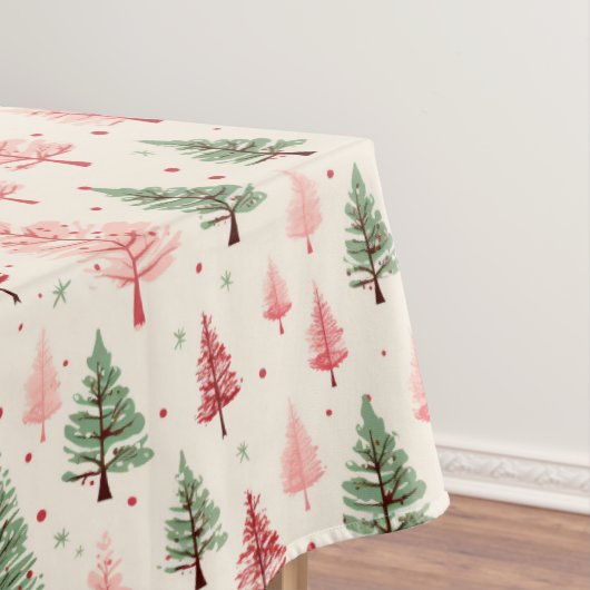 Vintage-Rosé-Weihnachtsbaum Tischdecke (Beispiel)