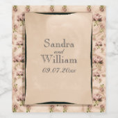 Vintage Rose Weinetikett (Einzelnes Label)