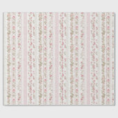 Vintage Rose Wrapping Paper Geschenkpapier (Flach)