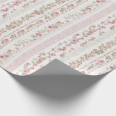Vintage Rose Wrapping Paper Geschenkpapier (Ecke)