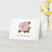 Vintage Rose Zeichne sich bald gut machen Karte (Gelbe Blume)