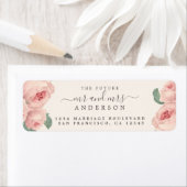 Vintage Rose Zukunft Frau Wedding Rücksendeadresse (Insitu)