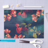 Vintage Rose zum dunklen Ephemeridepapier Seidenpapier (Handwerk)