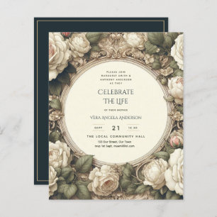 Vintage Rose zum Gedenkgedicht des Lebens