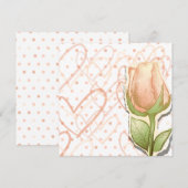 Vintage Rosebude, Einladung (Vorne/Hinten)