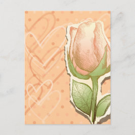 Vintage Rosebude, Postkarte