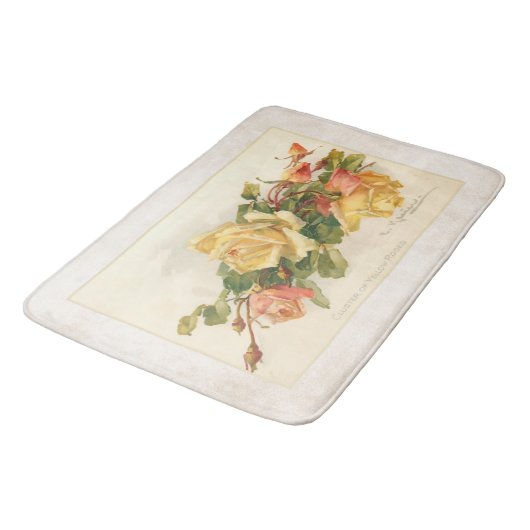 Vintage Rosen Badematte (Schrägansicht)