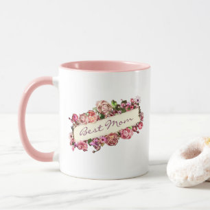 Vintage-Rosen Beste Mutter Elegantes individuelles Tasse