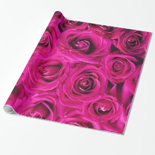 Vintage-Rosen-Blumen-Geschenkpapier in Rosa Geschenkpapier