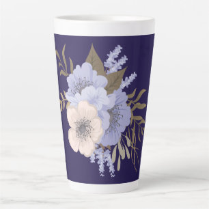 Vintage-Rosen-Blumenkunst Retro-botanische Blum Milchtasse