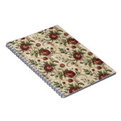 Vintage-Rosen-Blumenmuster - Blumen-Design Notizblock (Rechte Seite)