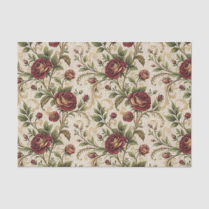 Vintage-Rosen-Blumenmuster - Blumen-Design Seidenpapier