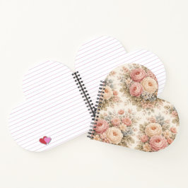 Vintage-Rosen-Blumenmuster | Elegantes Pastell Notizblock